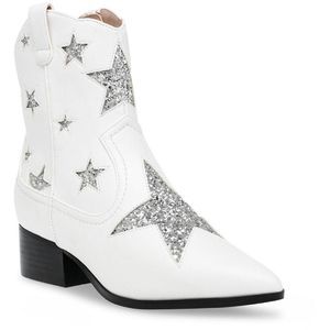COPY - Betsey Johnson Womens Edison White Rhinestone Cowboy, Western Boots Shoe…
